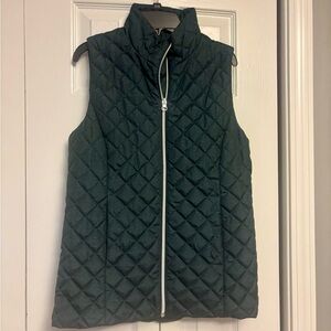 Banana Republic Quilted Vest - Deep Green